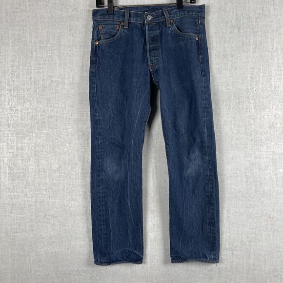 Levi's Other - Levis 501 Jeans Mens 31x30 Dark Wash Denim Straight Leg Button Fly #1034